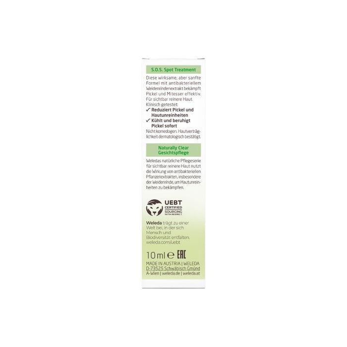 WELEDA Naturally Clear S.O.S. Spot Treatment Haut-Gel, 10 ml Gel