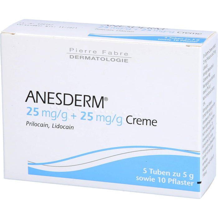 ANESDERM Set Creme Tuben sowie Pflaster, 25 g Cream