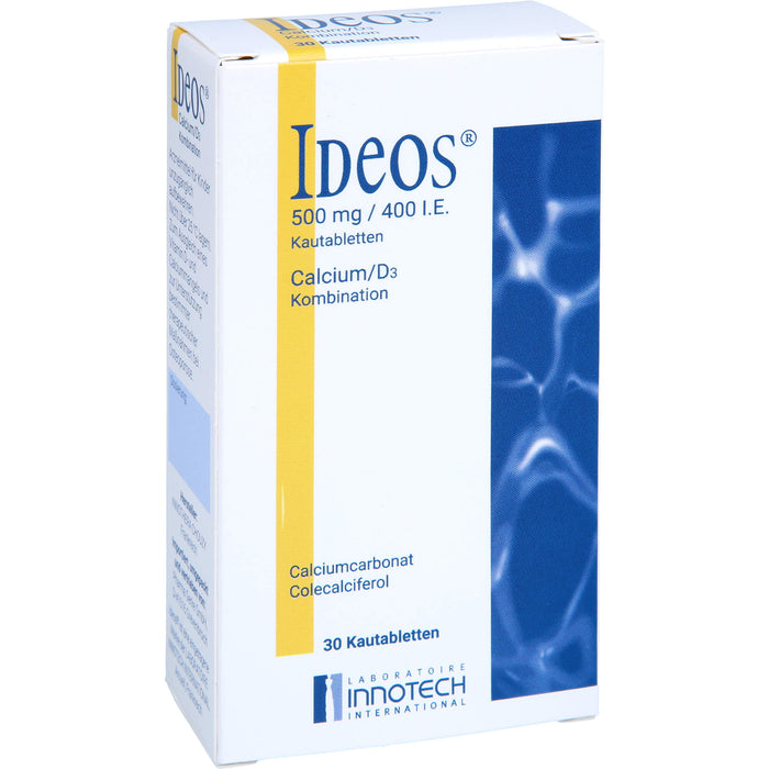 Ideos 500mg/400 I.E. Gerke Kautabletten, 30 St KTA