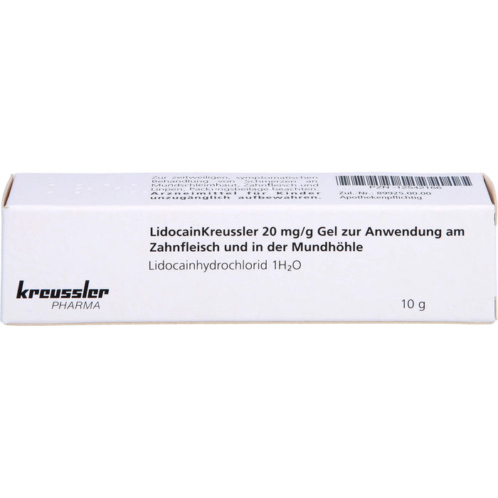 LidocainKreussler 20 mg/g Gel zur Anwendung am Zahnfleisch und in der Mundhöhle, 10 g GEL