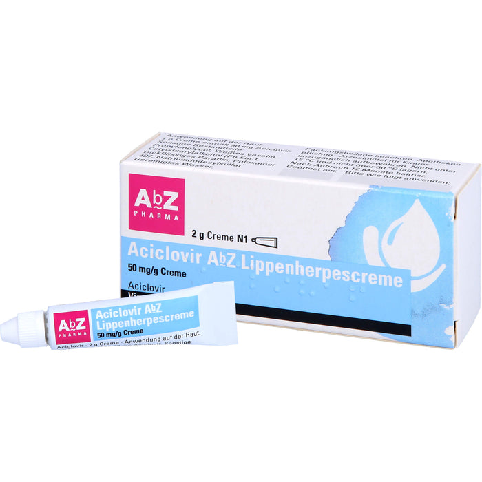 Aciclovir AbZ Lippenherpescreme 50 mg/g Creme, 2 g Creme