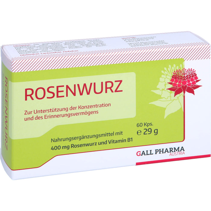 GALL PHARMA Rosenwurz 400 mg GPH Kapseln, 60 pcs. Capsules