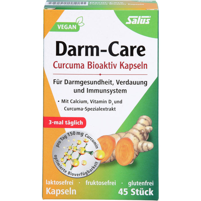 Salus Darm-Care Curcuma Bioaktiv Kapseln für Darmgesundheit, Verdauung und Immunsystem, 45 pcs. Capsules