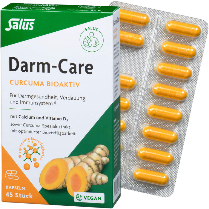 Salus Darm-Care Curcuma Bioaktiv Kapseln für Darmgesundheit, Verdauung und Immunsystem, 45 pc Capsules