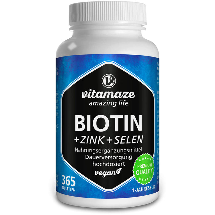 vitamaze Biotin + Zink + Selen Tabletten, 365 pcs. Tablets