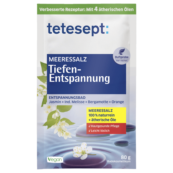 tetesept Meeressalz Tiefen-Entspannung Badezusatz, 80 g Badezusatz