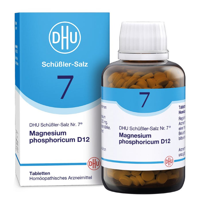 DHU Schüßler-Salz Nr. 7 Magnesium phosphoricum D12 – Das Mineralsalz der Muskeln und Nerven – das Original – umweltfreundlich im Arzneiglas, 900 pcs. Tablets