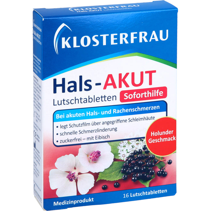 KLOSTERFRAU Hals-akut Lutschtabletten, 16 pcs. Tablets