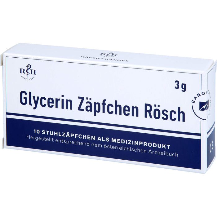 Glycerin Zäpfchen Rösch, 10 pc Suppositoires