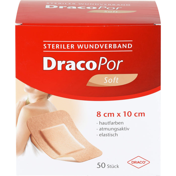 DRACOPOR Wundverband 8x10 cm steril hautfarben, 50 St PFL