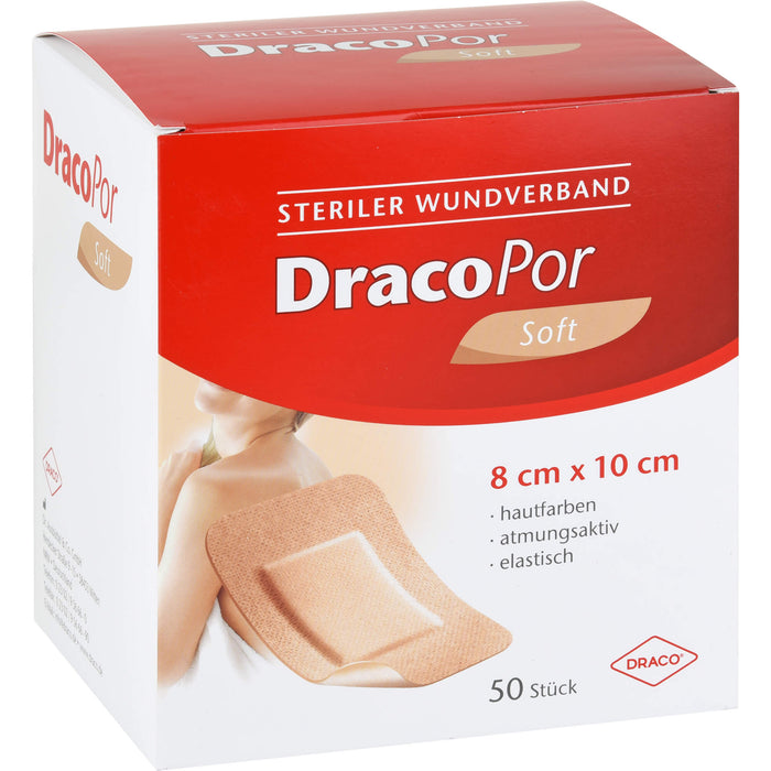 DRACOPOR Wundverband 8x10 cm steril hautfarben, 50 St PFL