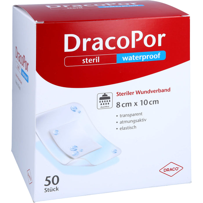 DRACOPOR waterproof Wundverband 8x10 cm steril, 50 St PFL