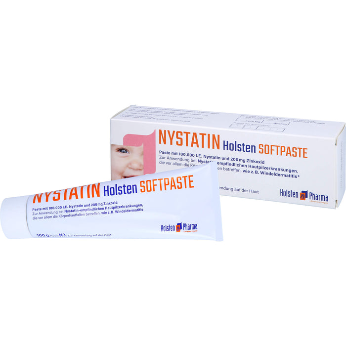 Nystatin Holsten Softpaste bei Hautpilzerkrankungen, 100 g Crème