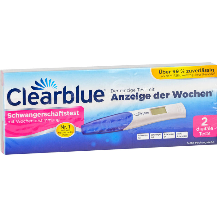 Clearblue Schwangerschaftstest mit Wochenbestimmung digitale Tests, 2 St. Test