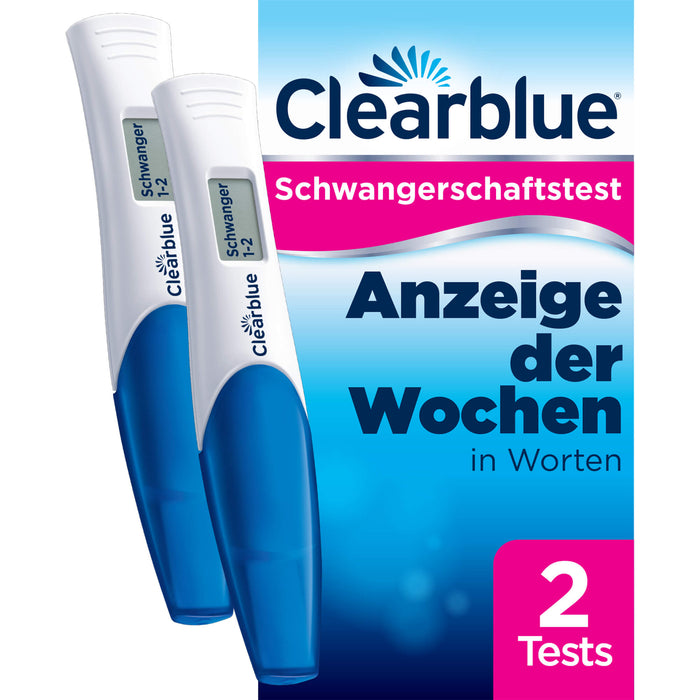 Clearblue Schwangerschaftstest mit Wochenbestimmung digitale Tests, 2 pc Test