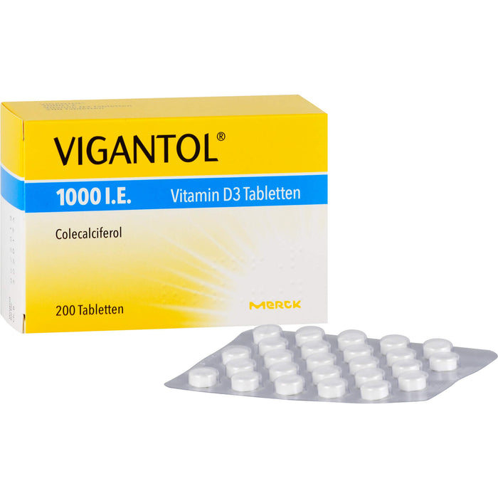 VIGANTOL 1000 I.E. Vitamin D3 Tabletten, 200 pcs. Tablets