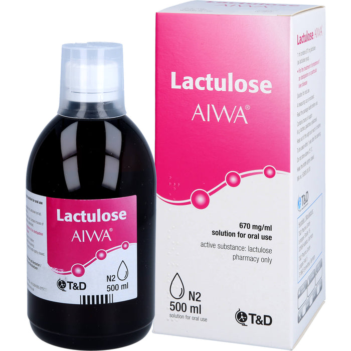 Lactulose AIWA Lösung zum Einnehmen bei Verstopfung, 500 ml Solution