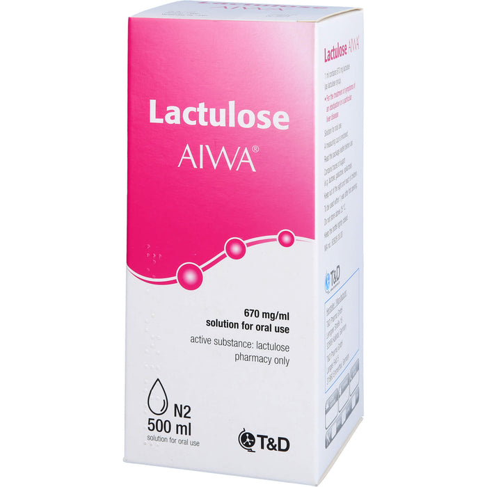 Lactulose AIWA Lösung zum Einnehmen bei Verstopfung, 500 ml Lösung