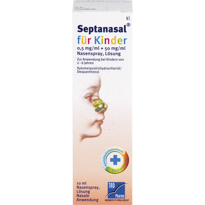 Septanasal für Kinder 0,5 mg/ml + 50 mg/ml Nasenspray, Lösung, 10 ml Solution