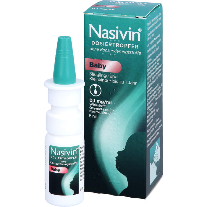 Nasivin Dosiertropfer ohne Konservierungsstoffe Baby, 5 ml Solution