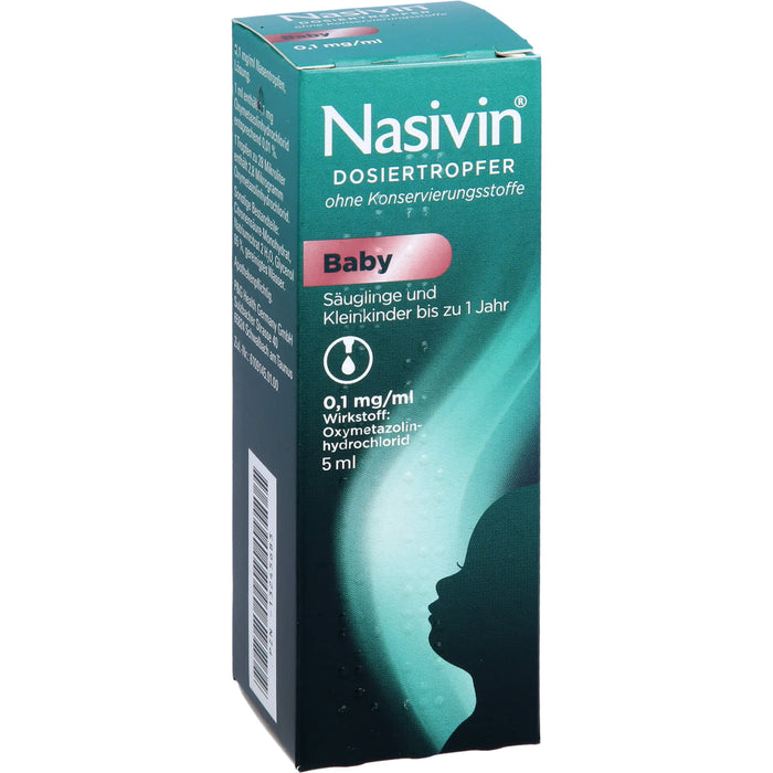 Nasivin Dosiertropfer ohne Konservierungsstoffe Baby, 5 ml Lösung