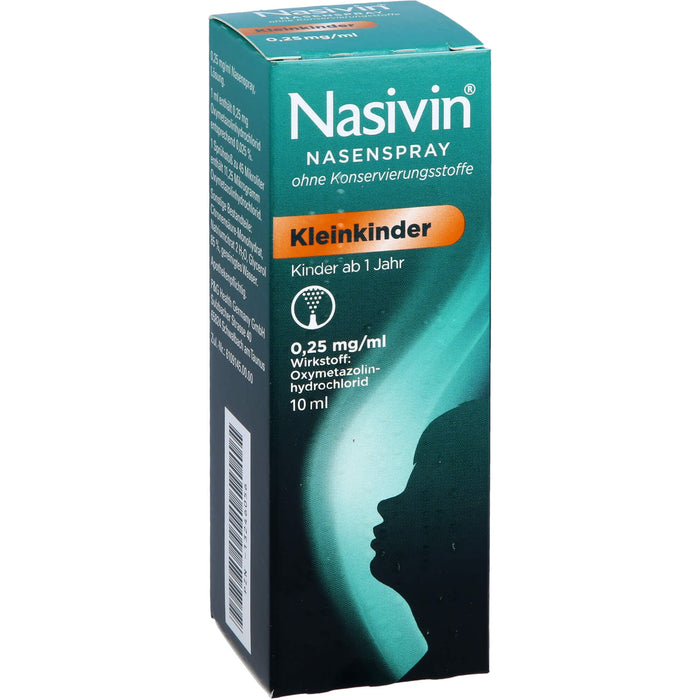 Nasivin Nasenspray ohne Konservierungsstoffe für Kleinkinder, 10 ml Solution