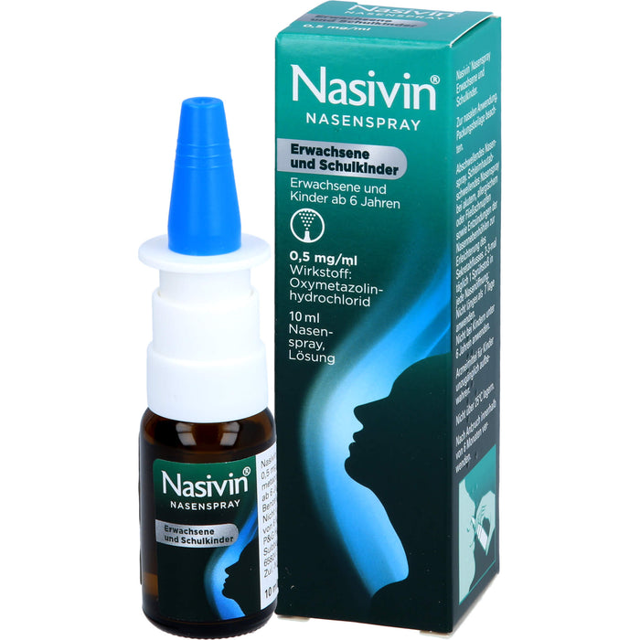 Nasivin Nasenspray für Erwachsene und Schulkinder, 10 ml Lösung