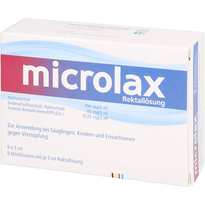 microlax Miniklistier Rektallösung Reimport EurimPharm, 9 pc Lavements