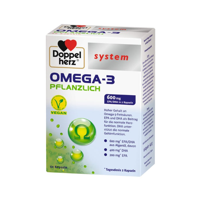 Doppelherz system OMEGA-3 PFLANZLICH, 60 pcs. Capsules