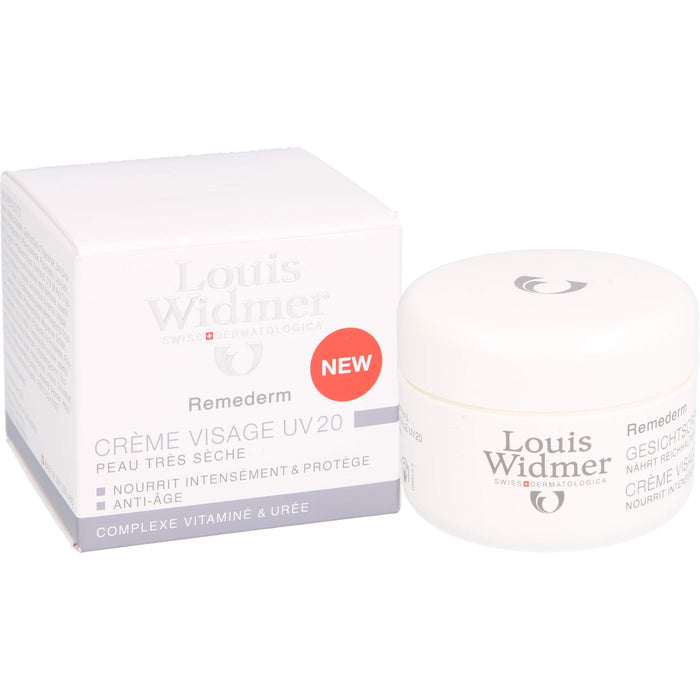 Louis Widmer Remederm Gesichtscreme UV 20, 50 ml Cream