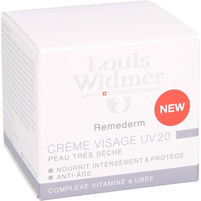 Louis Widmer Remederm Gesichtscreme UV 20, 50 ml Crème