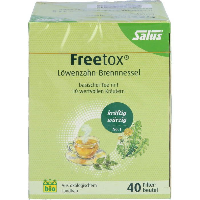 Salus Freetox Löwenzahn-Brennnessel basischer Kräutertee, 40 pc Sac filtrant