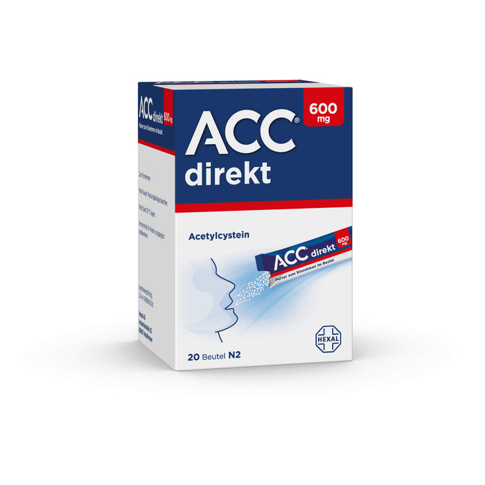 ACC direkt 600 mg Pulver, 20 pcs. Sachets