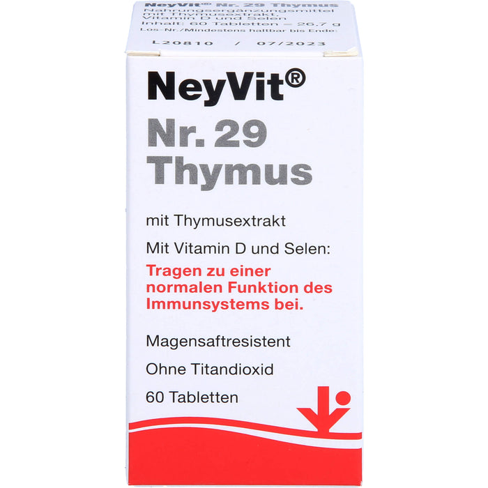 NeyVit Nr. 29 Thymus Tabletten für eine normale Funktion des Immunsystems, 60 St. Tabletten