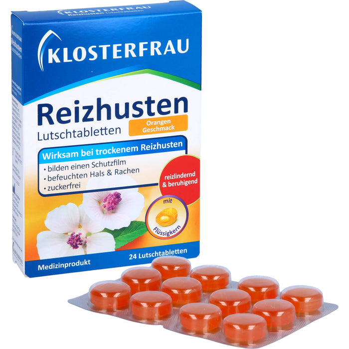 KLOSTERFRAU Reizhusten Lutschtabletten Orangen Geschmack, 24 pcs. Tablets