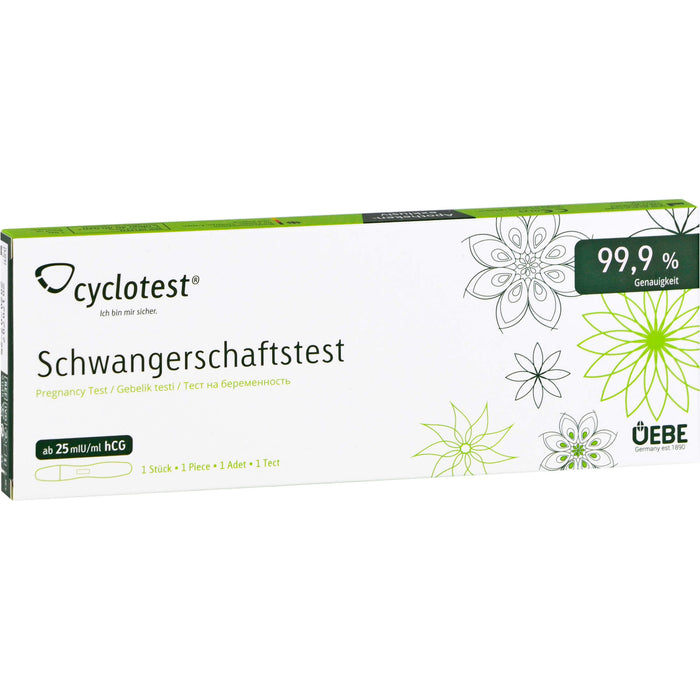 cyclotest Schwangerschaftstest ab 25 mlU/ml hCG, 1 pc Test