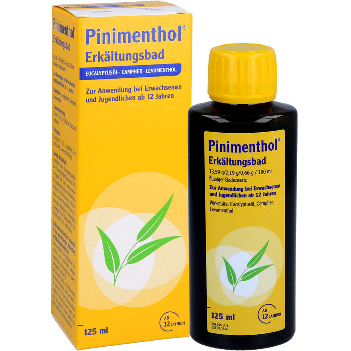 Pinimenthol Erkältungsbad mit Eucalyptusöl ab 12 Jahren, 125 ml Solution