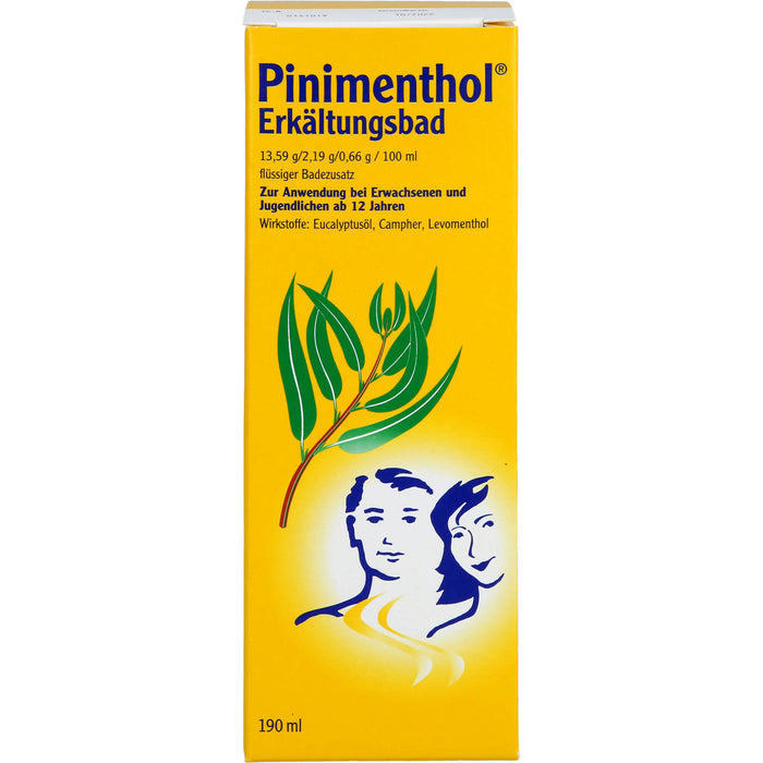 Pinimenthol Erkältungsbad mit Eucalyptusöl ab 12 Jahren, 190 ml Solution