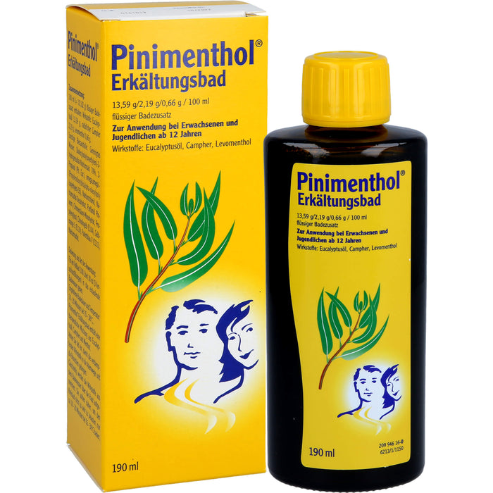 Pinimenthol Erkältungsbad mit Eucalyptusöl ab 12 Jahren, 190 ml Solution