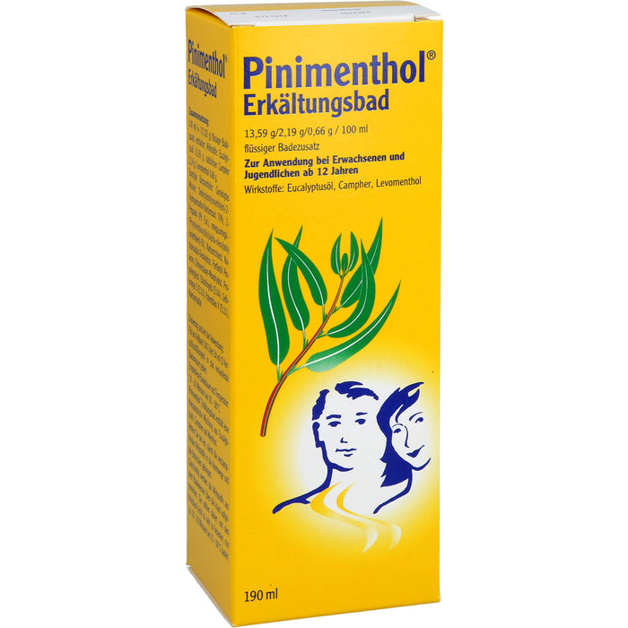 Pinimenthol Erkältungsbad mit Eucalyptusöl ab 12 Jahren, 190 ml Solution