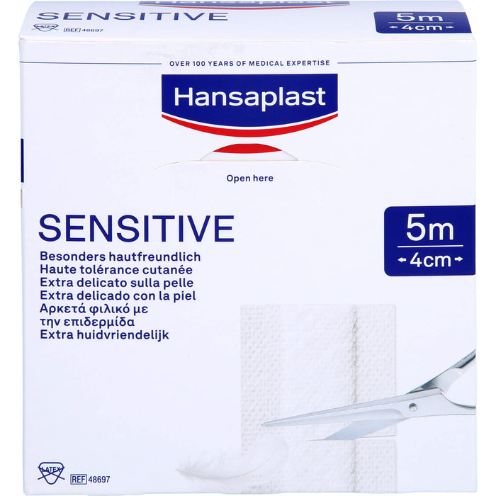 Hansaplast Sensitive Pflaster 5 m x 4 cm, 1 St. Pflaster