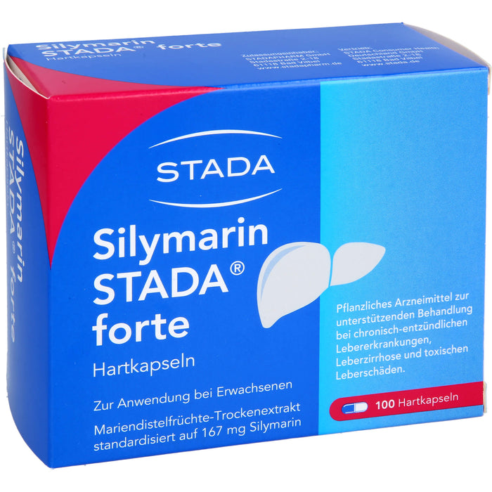 Silymarin STADA forte Hartkapseln bei Lebererkrankungen, 100 St. Kapseln