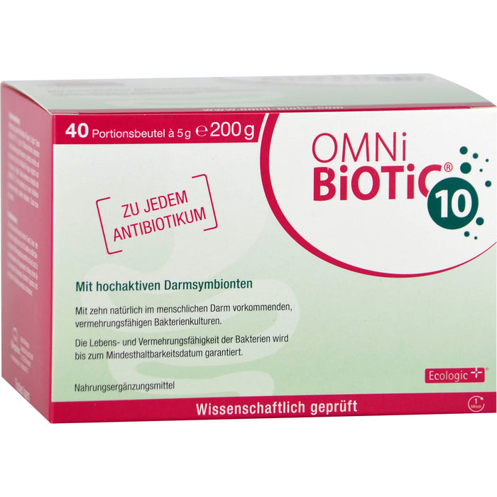 OMNi BiOTiC 10 Pulver mit hochaktiven Darmsymbionten, 40 pcs. Sachets