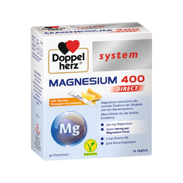 Doppelherz system MAGNESIUM 400 DIRECT, 30 pcs. Sachets