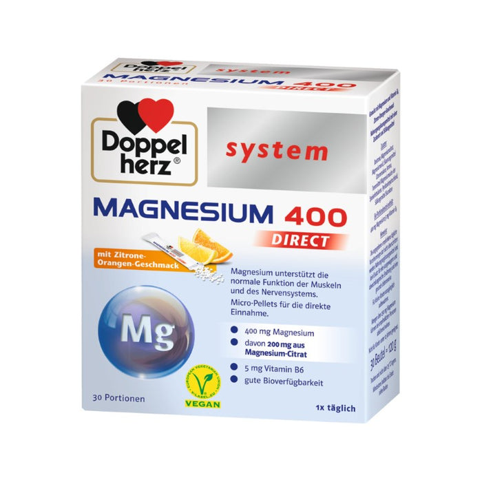 Doppelherz system MAGNESIUM 400 DIRECT, 30 pcs. Sachets