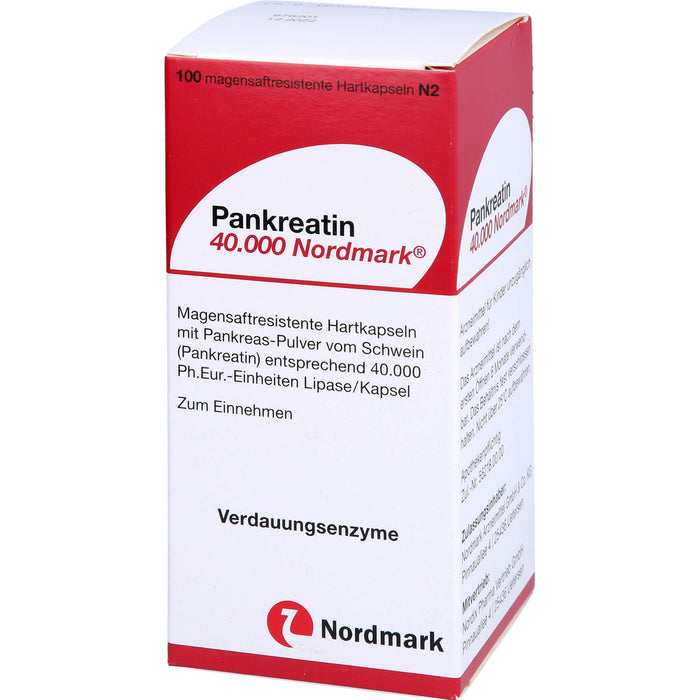 Pankreatin 40.000 Hartkapseln bei exokriner Pankreasinsuffizienz, 100 pcs. Capsules