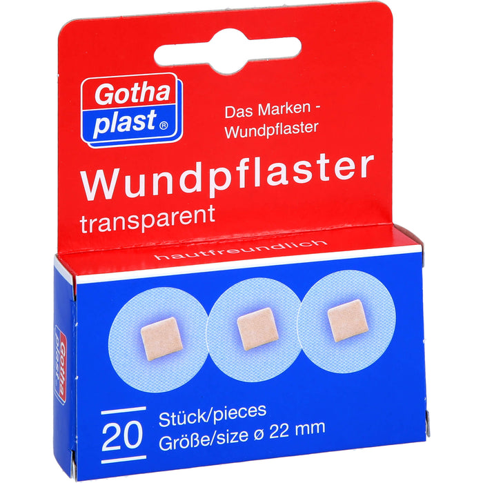 Gothaplast Wundpflaster 22 mm transparent, 20 pcs. Patch