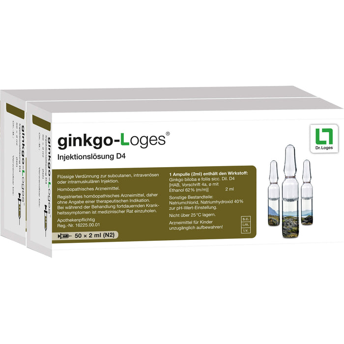 ginkgo-Loges Injektionslösung D4, 100X2 ml AMP