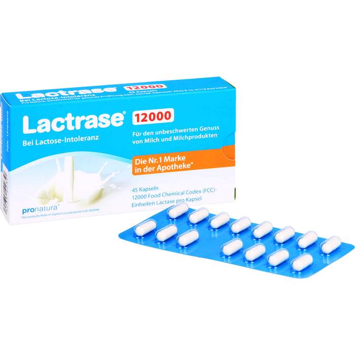 Lactrase 12000 bei Lactose-Intoleranz Kapseln, 45 St. Kapseln