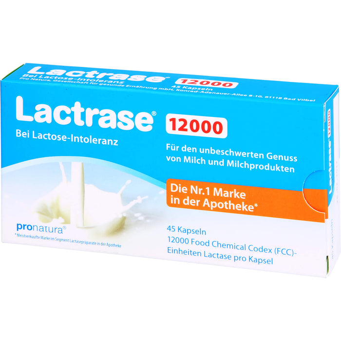 Lactrase 12000 bei Lactose-Intoleranz Kapseln, 45 St. Kapseln